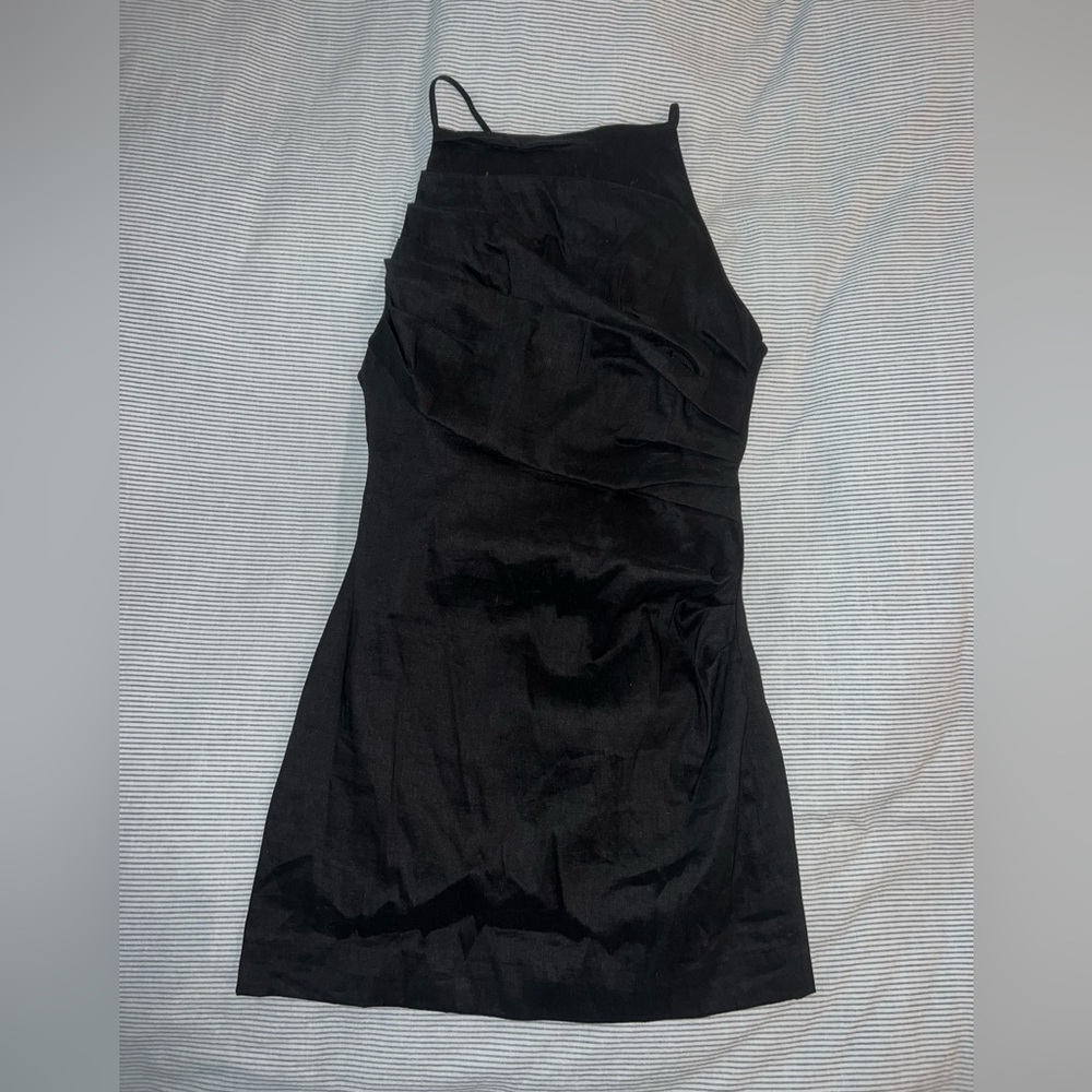 ZARA-black strappy mini dress